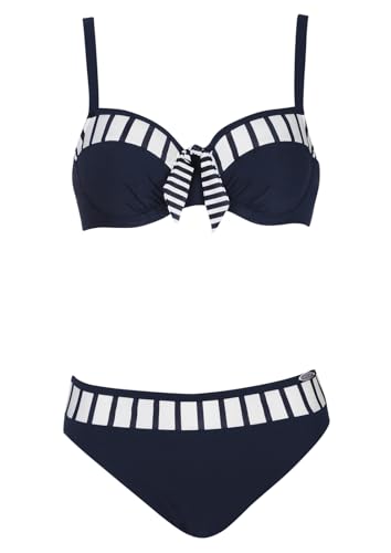 Sunflair Damen Basic Bikini-Set, Blau (Nachtblau 30), (Herstellergröße: 44E) im Sale